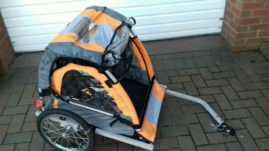 halfords double seat bike trailer